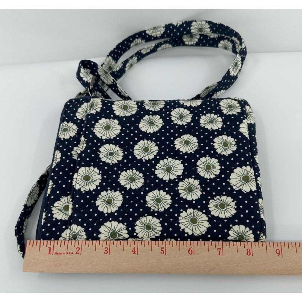 Bella Taylor Mini Crossbody Bag Purse Blue Daisy Cotton ID Card Adjustable Strap - Picture 16 of 16